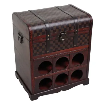 Dulap vinoteca maro numar sticle 6, 41x48 cm - Deco Pleasure 3296 imagine