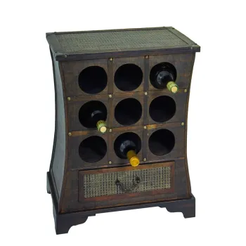 Dulap vinoteca maro numar sticle 9, 46x58 cm - Deco Pleasure c654 imagine
