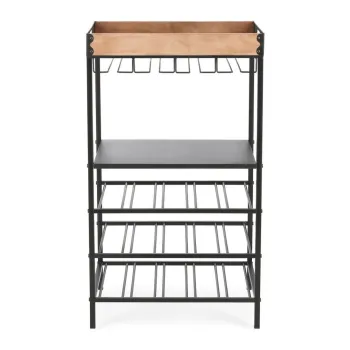 Dulap vinoteca negru din metal numar de sticle 15, 48,5x84,5x34 cm Isaac - Yes Everyday 7f6b imagine