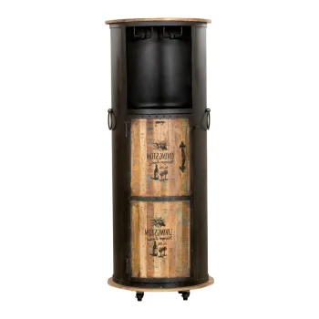 Dulap vinoteca negru din metal numar sticle 9, 60x155 cm Luni - Interia Home & Living 13d6 imagine