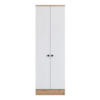 Sifonier alb/cu aspect de lemn de nuc 60x183 cm Theresa - Kalune Design 7e4b imagine