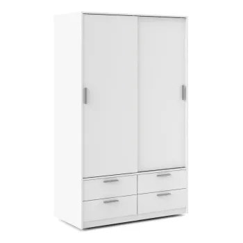 Sifonier alb cu usa glisanta 121x200 cm Line - Tvilum 9e32 imagine