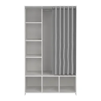 Sifonier alb/gri 105x180 cm Kit - Tvilum 276f imagine