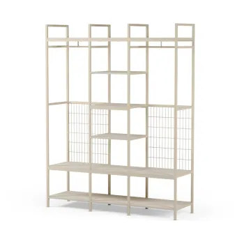 Sifonier crem deschis din otel 140x179,5x40 cm Amara - Marckeric e98b imagine
