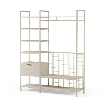Sifonier crem deschis din otel 140x179,5x40 cm Amara - Marckeric f311 imagine