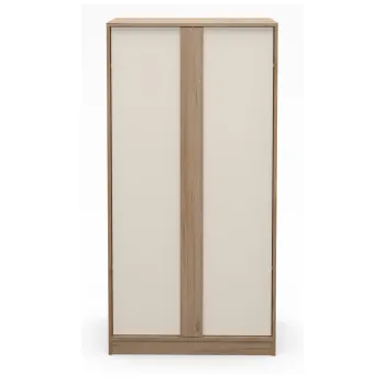 Sifonier crem/in culoare naturala cu aspect de lemn de stejar 90x180x53 cm Dennis - Marckeric 40e8 imagine