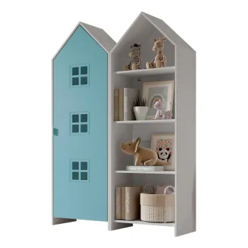 Sifonier de copii alb/albastru deschis 115x171,5 cm CASAMI BRUGES - Vipack 2897 imagine