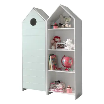 Sifonier de copii alb/albastru deschis 115x171,5 cm CASAMI - Vipack 6b55 imagine