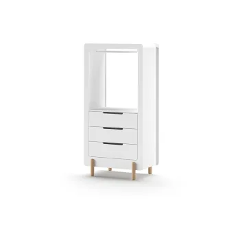 Sifonier de copii alb deschis 88x180x57 cm Smile - Vipack 510c imagine