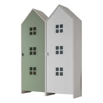 Sifonier de copii alb/verde 115x171,5 cm CASAMI BRUGES - Vipack 9665 imagine