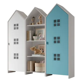 Sifonier de copii deschis alb/albastru 173x171,5 cm CASAMI BRUGES - Vipack a53a imagine