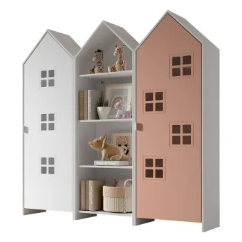 Sifonier de copii deschis alb/roz 173x171,5 cm CASAMI BRUGES - Vipack 8481 imagine