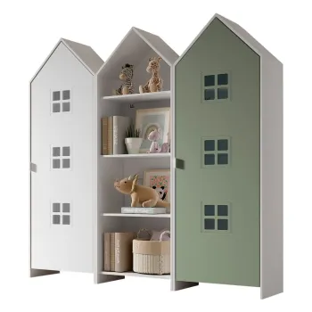 Sifonier de copii deschis alb/verde 173x171,5 cm CASAMI BRUGES - Vipack 0620 imagine
