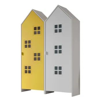 Sifonier de copii galben/alb 115x171,5 cm CASAMI BRUGES - Vipack 2b49 imagine