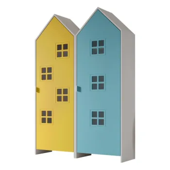 Sifonier de copii galben/albastru deschis 115x171,5 cm CASAMI BRUGES - Vipack 5303 imagine