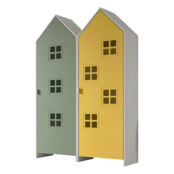 Sifonier de copii galben/verde 115x171,5 cm CASAMI BRUGES - Vipack 562b imagine