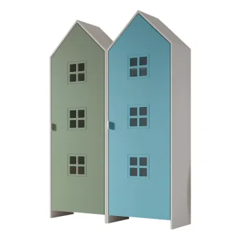Sifonier de copii verde/albastru deschis 115x171,5 cm CASAMI BRUGES - Vipack d102 imagine