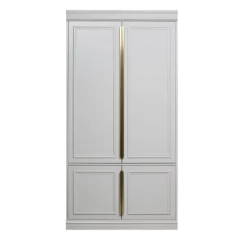 Sifonier din lemn de pin gri deschis cu usa cu balamale 110x215 cm Organize - BePureHome 83dd imagine