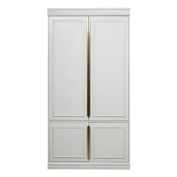 Sifonier din lemn de pin gri deschis cu usa cu balamale 110x215 cm Organize - BePureHome b17d imagine