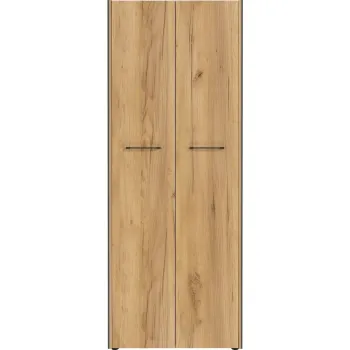 Sifonier gri antracit/in culoare naturala cu aspect de lemn de stejar 75x196x40 cm Podium - Germania 8745 imagine