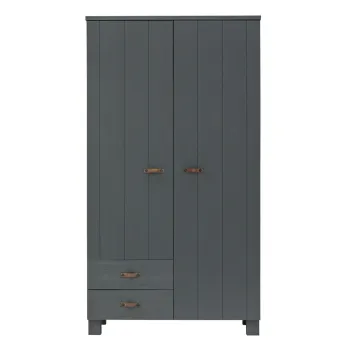 Sifonier gri inchis din lemn de pin 111x202 cm Dennis - WOOOD e439 imagine