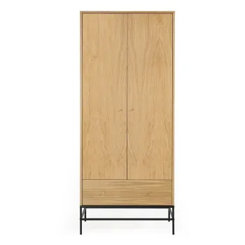 Sifonier in culoare naturala cu aspect de lemn de stejar 80x190 cm Flora - Woodman dc51 imagine