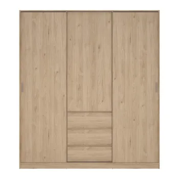 Sifonier in culoare naturala cu aspect de lemn de stejar cu usa glisanta 177x200x60 cm Naia - Tvilum 0520 imagine