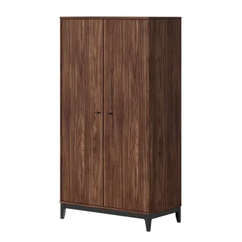 Sifonier in culoare naturala inchisa cu aspect de lemn de nuc 100x190,5x55 cm Ilyas - Vipack 8e85 imagine