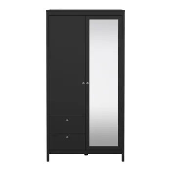 Sifonier negru cu oglinda 102x199x58 cm Madrid - Tvilum 2cf2 imagine