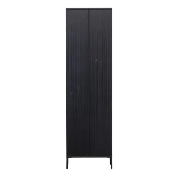 Sifonier negru din lemn de pin 60x210 cm Gravure - WOOOD eb9d imagine