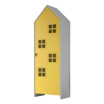 Sifonier pentru copii din lemn de pin alb-galben 37x172 cm Casami Bruges - Vipack e997 imagine