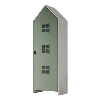 Sifonier pentru copii din lemn de pin alb-verde 37x172 cm Casami Bruges - Vipack a09c imagine