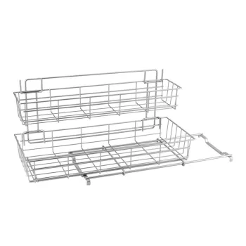 Suport cu doua polite pentru dulapul de bucatarie Metaltex Limpio 497c imagine