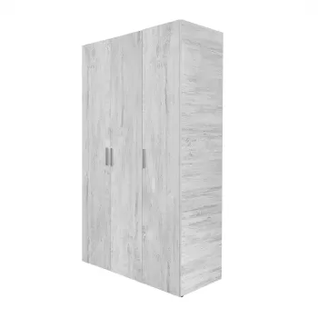 Dulap ALMA L, 3 usi, 6 rafturi, bara de haine, pin antichizat, 120x52x203 cm 82d0 imagine