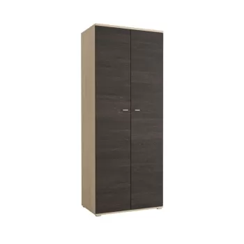 Dulap ARS 2 usi, 1 raft, bara de haine, corp PAL stejar american, fronturi PAL frasin, 80x51x201 cm 2ba2 imagine