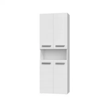 Dulap baie ADINO, 4 usi, alb, 60x30x174 cm 1826 imagine