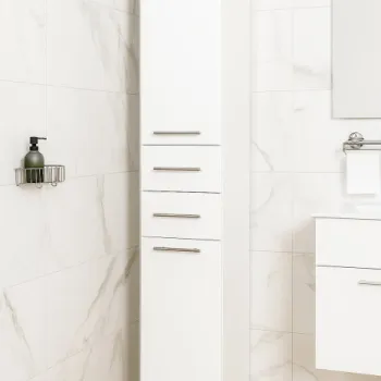 Dulap baie seria 001, front MDF, 2 usi, 2 sertare, alb, 30x31.6x180 cm c357 imagine