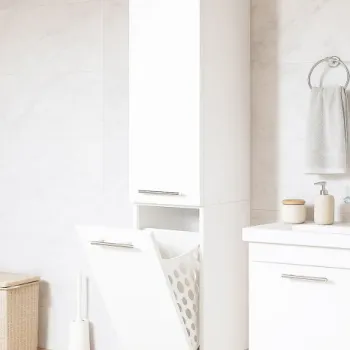 Dulap baie seria 016, 2 usi, alb, 35x35.7x180 cm 6ca6 imagine