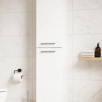 Dulap baie seria 017, 2 usi, alb, 35x31.6x170 cm 503b imagine