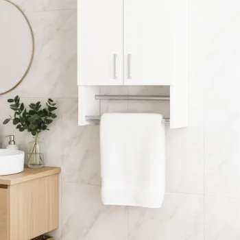 Dulap baie suspendat BELLA, 2 usi, alb, 40x21.5x68 cm 3608 imagine