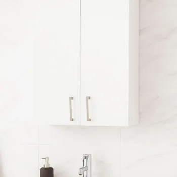 Dulap baie suspendat PROFI, 2 usi, montat, alb, 45x21.5x68 cm dafc imagine