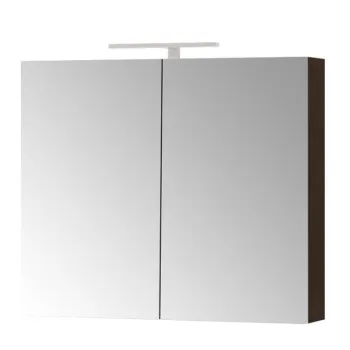 Dulap baie suspendat QUATTRO, cu oglinda, 2 usi, alb, 80x14.5x68 cm 4f9e imagine