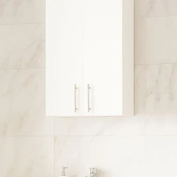 Dulap baie suspendat VERONA, front MDF,  2 usi, alb, 45x21.5x68 cm e1e2 imagine