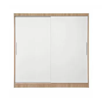 Dulap CORFU 01, usi glisante, corp sonoma + usi alb, 200x60x200 cm 35dc imagine