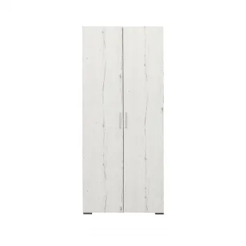 Dulap CORINNE, 2 usi, 1 raft, bara de haine, alb Elvetia, 80x50x188 cm 1a52 imagine