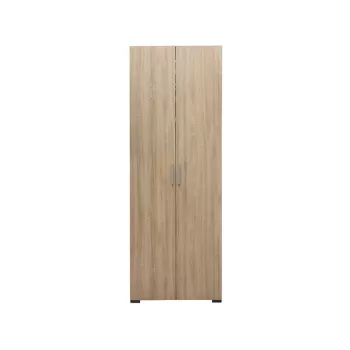 Dulap CORINNE, 2 usi, 4 rafturi, sonoma deschis, cant sonoma inchis, 80x50x188 cm 7573 imagine