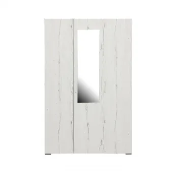 Dulap CORINNE 3 usi, 4 rafturi, bara de haine, oglinda, alb Elvetia, 120x50x188 cm 6ace imagine