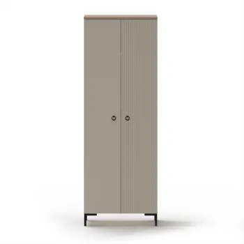 Dulap DOMINICA, 2 usi, taupe + stejar silverjack, 70x41x199 cm c4eb imagine