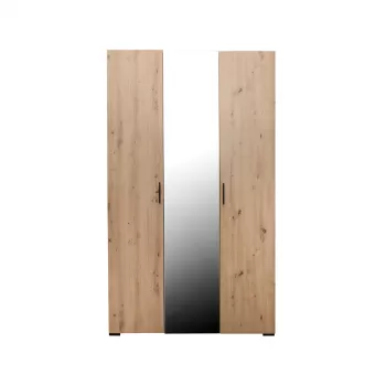 Dulap ECONO, oglinzi, 3 usi, 4 rafturi, bara de haine, artisan, 120x50x206 cm 2676 imagine