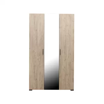 Dulap ECONO, oglinzi, 3 usi, 4 rafturi, bara de haine, sherwood, 120x50x206 cm 131a imagine